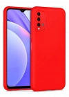 Newface Xiaomi Redmi 9T Kılıf Nano içi Kadife Silikon - Kırmızı