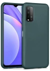 Newface Xiaomi Redmi 9T Kılıf Nano içi Kadife Silikon - Koyu Yeşil