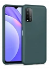 Newface Xiaomi Redmi 9T Kılıf Nano içi Kadife Silikon - Koyu Yeşil