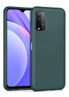 Newface Xiaomi Redmi 9T Kılıf Nano içi Kadife Silikon - Koyu Yeşil