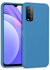 Newface Xiaomi Redmi 9T Kılıf Nano içi Kadife Silikon - Mavi