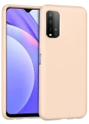 Newface Xiaomi Redmi 9T Kılıf Nano içi Kadife Silikon - Pudra