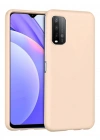 Newface Xiaomi Redmi 9T Kılıf Nano içi Kadife Silikon - Pudra