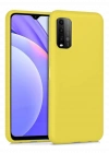 Newface Xiaomi Redmi 9T Kılıf Nano içi Kadife Silikon - Sarı