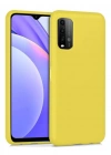 Newface Xiaomi Redmi 9T Kılıf Nano içi Kadife Silikon - Sarı