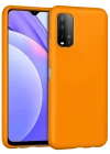 Newface Xiaomi Redmi 9T Kılıf Nano içi Kadife Silikon - Turuncu
