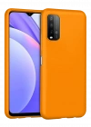 Newface Xiaomi Redmi 9T Kılıf Nano içi Kadife Silikon - Turuncu
