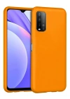 Newface Xiaomi Redmi 9T Kılıf Nano içi Kadife Silikon - Turuncu