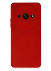 Newface Xiaomi Redmi A3 4G Kılıf Nano içi Kadife Silikon - Kırmızı