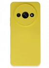 Newface Xiaomi Redmi A3 4G Kılıf Nano içi Kadife Silikon - Sarı