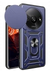 Newface Xiaomi Redmi A3 4G Kılıf Pars Lens Yüzüklü Silikon - Lacivert