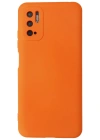 Newface Xiaomi Redmi Note 10 5G Kılıf Nano içi Kadife Silikon - Turuncu