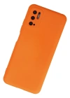 Newface Xiaomi Redmi Note 10 5G Kılıf Nano içi Kadife Silikon - Turuncu