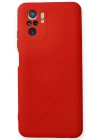 Newface Xiaomi Redmi Note 10 Kılıf Nano içi Kadife Silikon - Kırmızı