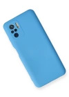 Newface Xiaomi Redmi Note 10 Kılıf Nano içi Kadife Silikon - Mavi