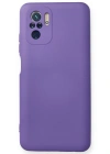 Newface Xiaomi Redmi Note 10 Kılıf Nano içi Kadife Silikon - Mor