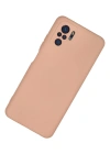 Newface Xiaomi Redmi Note 10 Kılıf Nano içi Kadife Silikon - Pudra