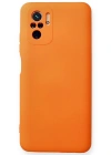 Newface Xiaomi Redmi Note 10 Kılıf Nano içi Kadife Silikon - Turuncu