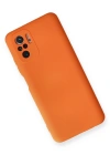 Newface Xiaomi Redmi Note 10 Kılıf Nano içi Kadife Silikon - Turuncu