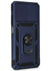 Newface Xiaomi Redmi Note 10 Kılıf Pars Lens Yüzüklü Silikon - Lacivert