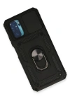 Newface Xiaomi Redmi Note 10 Kılıf Pars Lens Yüzüklü Silikon - Siyah