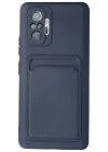 Newface Xiaomi Redmi Note 10 Pro Kılıf Kelvin Kartvizitli Silikon - Lacivert