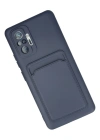 Newface Xiaomi Redmi Note 10 Pro Kılıf Kelvin Kartvizitli Silikon - Lacivert