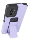 Newface Xiaomi Redmi Note 10 Pro Kılıf Mega Standlı Silikon - Lila