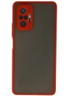 Newface Xiaomi Redmi Note 10 Pro Kılıf Montreal Silikon Kapak - Kırmızı