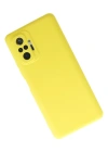 Newface Xiaomi Redmi Note 10 Pro Kılıf Nano içi Kadife Silikon - Sarı