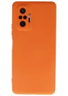 Newface Xiaomi Redmi Note 10 Pro Kılıf Nano içi Kadife Silikon - Turuncu