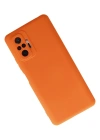 Newface Xiaomi Redmi Note 10 Pro Kılıf Nano içi Kadife Silikon - Turuncu
