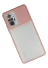 Newface Xiaomi Redmi Note 10 Pro Kılıf Palm Buzlu Kamera Sürgülü Silikon - Pembe