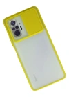 Newface Xiaomi Redmi Note 10 Pro Kılıf Palm Buzlu Kamera Sürgülü Silikon - Sarı