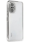 Newface Xiaomi Redmi Note 10 Pro Kılıf Razer Lensli Silikon - Gümüş