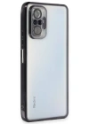 Newface Xiaomi Redmi Note 10 Pro Kılıf Razer Lensli Silikon - Siyah