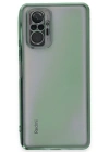 Newface Xiaomi Redmi Note 10 Pro Kılıf Razer Lensli Silikon - Yeşil