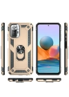 Newface Xiaomi Redmi Note 10 Pro Kılıf Sofya Yüzüklü Silikon Kapak - Gold