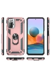 Newface Xiaomi Redmi Note 10 Pro Kılıf Sofya Yüzüklü Silikon Kapak - Rose