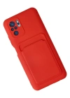 Newface Xiaomi Redmi Note 10S Kılıf Kelvin Kartvizitli Silikon - Kırmızı