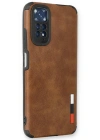 Newface Xiaomi Redmi Note 11 Kılıf Loop Deri Silikon - Kahverengi