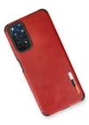 Newface Xiaomi Redmi Note 11 Kılıf Loop Deri Silikon - Kırmızı