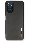 Newface Xiaomi Redmi Note 11 Kılıf Loop Deri Silikon - Siyah