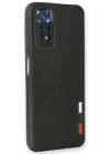 Newface Xiaomi Redmi Note 11 Kılıf Loop Deri Silikon - Siyah