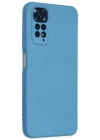 Newface Xiaomi Redmi Note 11 Kılıf Nano içi Kadife Silikon - Mavi