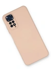 Newface Xiaomi Redmi Note 11 Kılıf Nano içi Kadife Silikon - Pudra