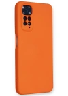 Newface Xiaomi Redmi Note 11 Kılıf Nano içi Kadife Silikon - Turuncu