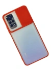 Newface Xiaomi Redmi Note 11 Kılıf Palm Buzlu Kamera Sürgülü Silikon - Kırmızı
