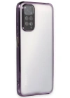 Newface Xiaomi Redmi Note 11 Kılıf Razer Lensli Silikon - Mor