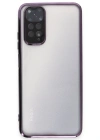 Newface Xiaomi Redmi Note 11 Kılıf Razer Lensli Silikon - Mor